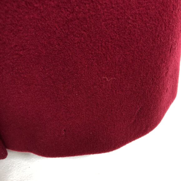 Pendleton Vintage Trench Coat Womens Size 14 Maroon Red 100% Wool Made in USA - Picture 12 of 14